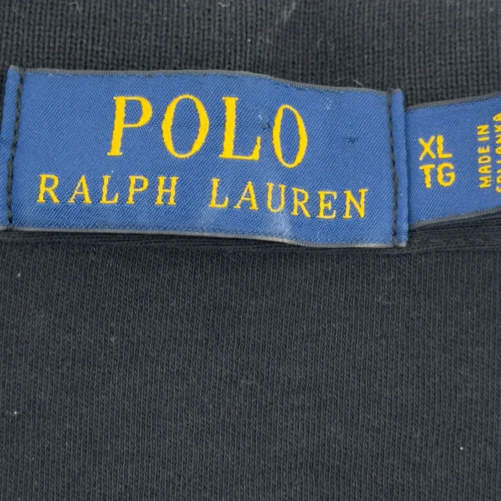 Polo Ralph Lauren Mens XL Black Short Sleeve Cotton Polo Shirt White Pony Logo